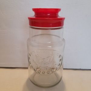 Anchor Hocking Bicentennial Vintage Coffee Jar with Lid